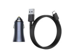 شارژر فندکی باسئوس مدل tzccjd-a0g به همراه کابل تبدیل USB-C